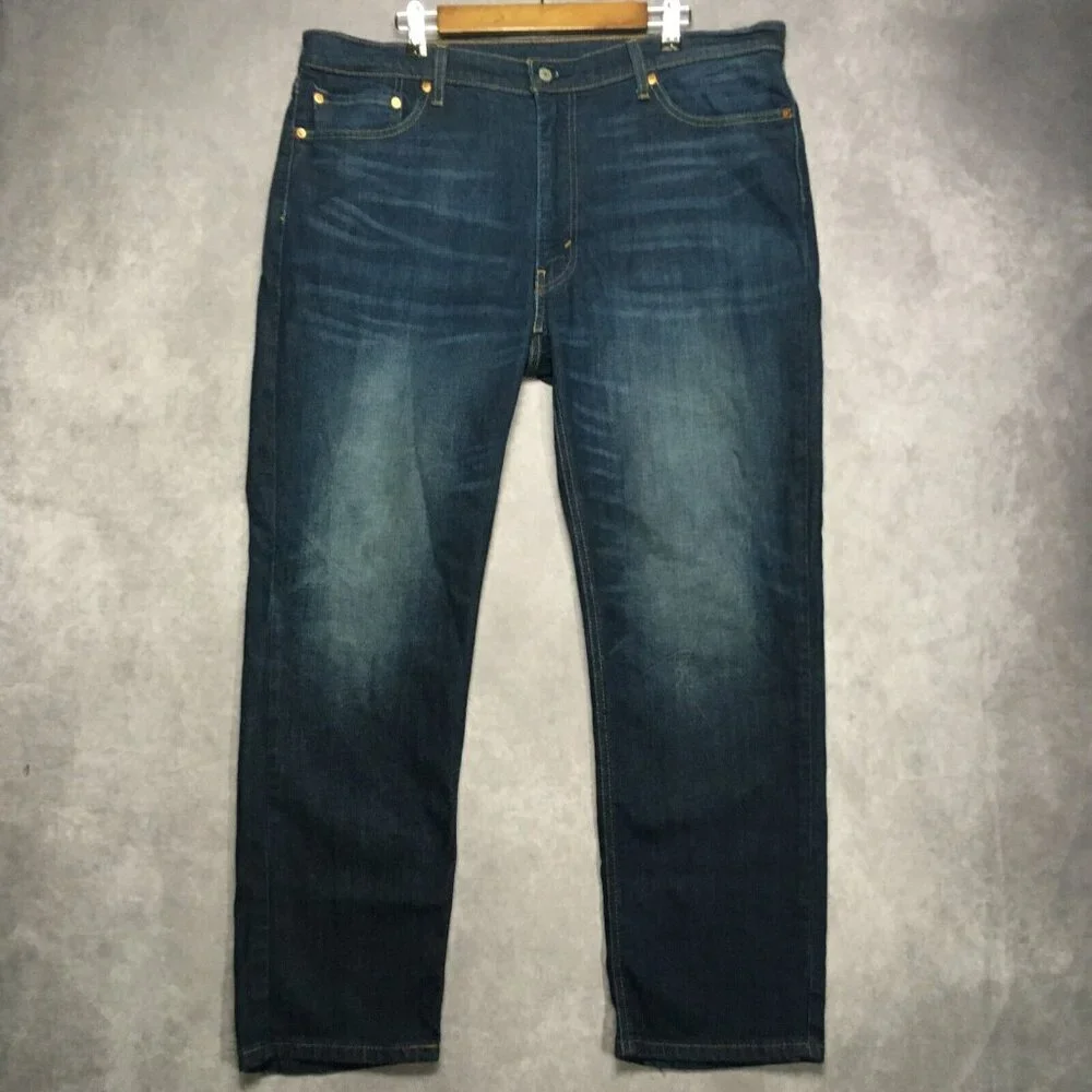 Levis Mens 541 Athletic Fit Blue Jeans size 40x32 Stretch Denim Zipper Fly Pants